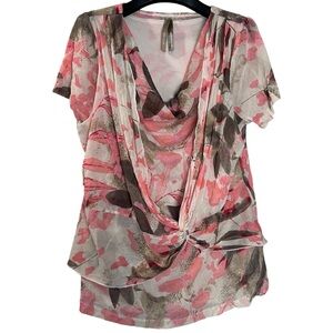 Penningtons women’s blouse 1X sleeveless floral‎ lightweight